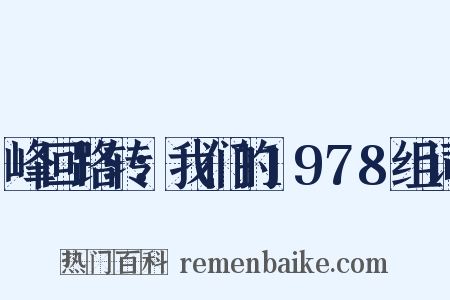 峰回路转：我们的1978组词是什么意思的图片